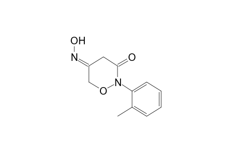 TETRAHYDRO-2-o-TOLYL-2H-1,2-OXAZINE-3,5-DIONE, 5-OXIME