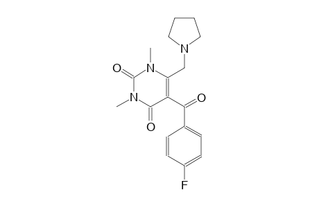 2,4(1H,3H)-pyrimidinedione, 5-(4-fluorobenzoyl)-1,3-dimethyl-6-(1-pyrrolidinylmethyl)-