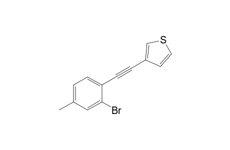 2-Bromo-4-methyl-1-(3-thiophenylethynyl)benzene
