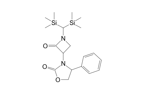 N-Bis(trimethylsilyl)methyl-3-(2-oxo-4-phenyloxazolidin-3-yl)-1-azacyclobutan-4-one