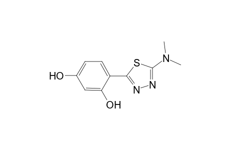 4-(5-(Dimethylamino)-1,3,4-thiadiazol-2-yl)benzene-1,3-diol