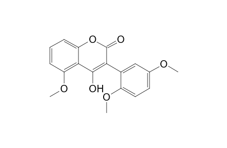 4-Hydroxy-5-methoxy-3-(2,5-dimethoxyphenyl)-1-benzopyran-2-one