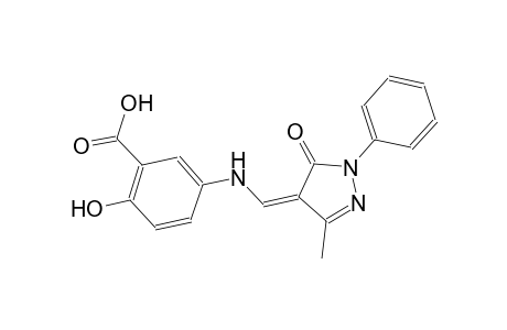 benzoic acid, 5-[[(Z)-(1,5-dihydro-3-methyl-5-oxo-1-phenyl-4H-pyrazol-4-ylidene)methyl]amino]-2-hydroxy-