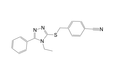 4-{[(4-ethyl-5-phenyl-4H-1,2,4-triazol-3-yl)sulfanyl]methyl}benzonitrile