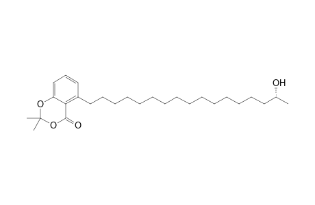 2,2-Dimethyl-5-[(16R)-16-oxidanylheptadecyl]-1,3-benzodioxin-4-one