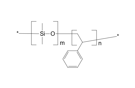 Dimethylsiloxane-styrene block copolymer