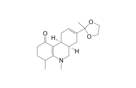 DELTA(4A,10B),DELTA(8)-4,5-DIMETHYL-8-[1,1-(ETHYLENEDIOXY)-ETH-1-YL]-1-OXO-DECAHYDRO-PHENANTHRIDINE