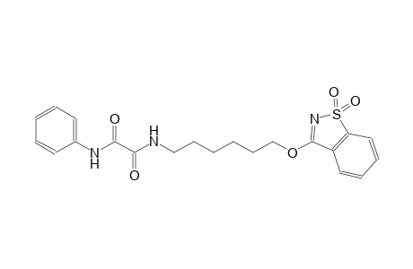 N~1~-{6-[(1,1-dioxido-1,2-benzisothiazol-3-yl)oxy]hexyl}-N~2~-phenylethanediamide