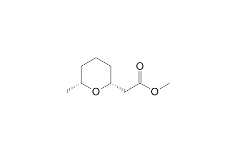 2H-Pyran-2-acetic acid, tetrahydro-6-methyl-, methyl ester, cis-
