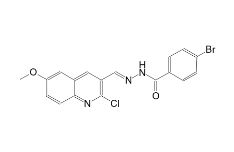 4-bromo-N'-[(E)-(2-chloro-6-methoxy-3-quinolinyl)methylidene]benzohydrazide
