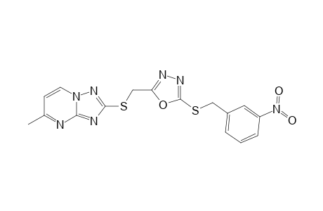 2-((5-(3-Nitrobenzylthio)-1,3,4-oxadiazol-2-yl)-methylthio)-5-dimethyl-1,2,4-triazolo-[1,5-a]pyrimidine