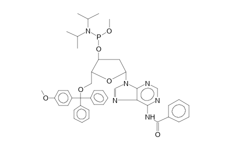 5'-O-MONOMETHOXYTRITYL-3'-(N,N-DIISOPROPYLAMIDO)METHYLPHOSPHITE-N6-BENZOYL-2-DEOXYRIBOADENOSINE
