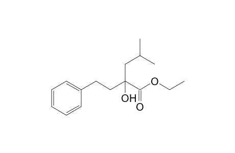 Ethyl 2-hydroxy-4-methyl-2-phenethylpentanoate
