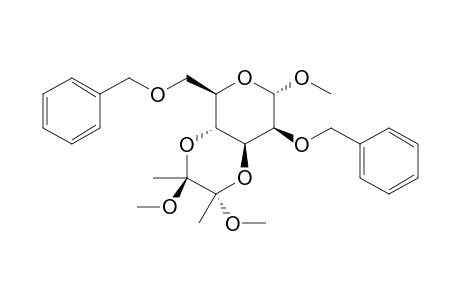 (2'S,3'S)-Methyl 2,6-Di-O-benzyl-3,4-O-(2',3'-dimethoxybutane-2',3'-diyl)-.alpha.,D-mannopyranoside