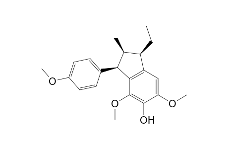 (1R*,2S*,3R*)-5,7-Dimethoxy-3-ethyl-6-hydroxy-1-(4-methoxyphenyl)-2-methyl-2,3-dihydroindene
