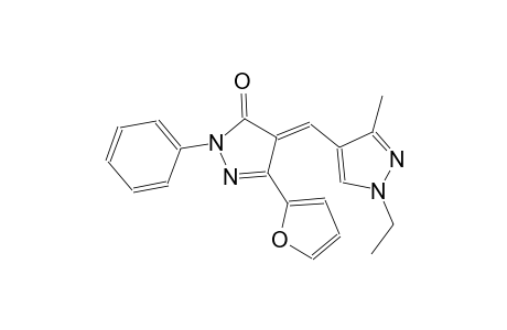 (4E)-4-[(1-ethyl-3-methyl-1H-pyrazol-4-yl)methylene]-5-(2-furyl)-2-phenyl-2,4-dihydro-3H-pyrazol-3-one