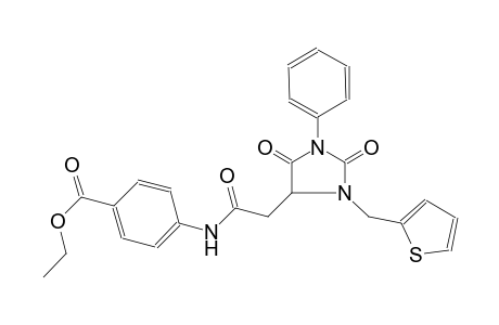 benzoic acid, 4-[[[2,5-dioxo-1-phenyl-3-(2-thienylmethyl)-4-imidazolidinyl]acetyl]amino]-, ethyl ester