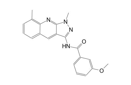 N-(1,8-dimethyl-1H-pyrazolo[3,4-b]quinolin-3-yl)-3-methoxybenzamide