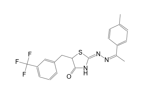 4-thiazolidinone, 2-[(2Z)-2-[1-(4-methylphenyl)ethylidene]hydrazono]-5-[[3-(trifluoromethyl)phenyl]methyl]-, (2E)-