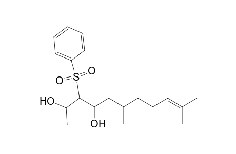 9-Undecene-2,4-diol, 6,10-dimethyl-3-(phenylsulfonyl)-