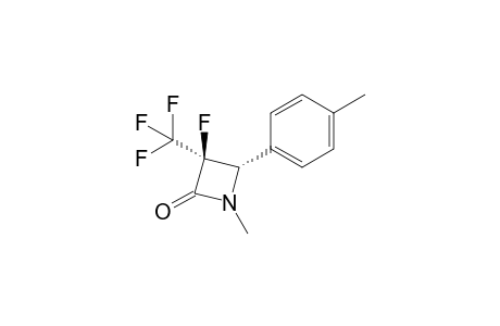 cis-1-Methyl-4-p-methylphenyl-3-fluoro-3-trifluoromethyl-2-azetidinone