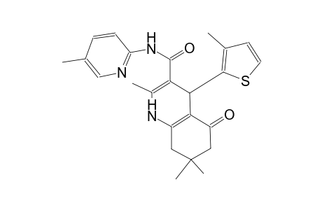 2,7,7-trimethyl-N-(5-methyl-2-pyridinyl)-4-(3-methyl-2-thienyl)-5-oxo-1,4,5,6,7,8-hexahydro-3-quinolinecarboxamide