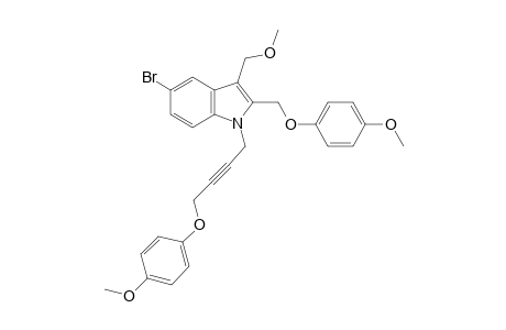 5-bromo-3-(methoxymethyl)-1-[4-(p-methoxyphenoxy)-2-butynyl]-2-[(p-methoxyphenoxy)methyl]indole