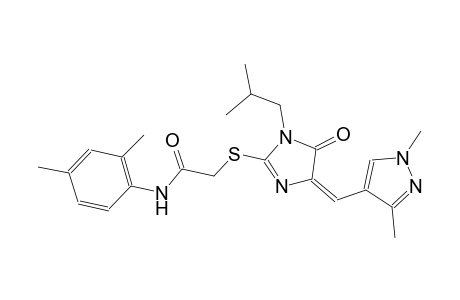 N-(2,4-dimethylphenyl)-2-({(4E)-4-[(1,3-dimethyl-1H-pyrazol-4-yl)methylene]-1-isobutyl-5-oxo-4,5-dihydro-1H-imidazol-2-yl}sulfanyl)acetamide