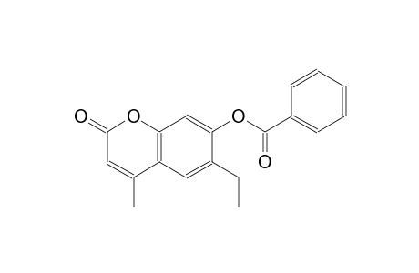 2H-1-benzopyran-2-one, 7-(benzoyloxy)-6-ethyl-4-methyl-