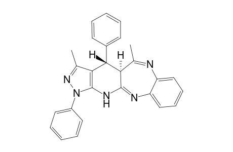 3,6-Diphenyl-2,4-dimethyl-3,7-dihydropyrazolo[5,4-b]pyrido[6,5-b]-(1,5)-benzodiazepine