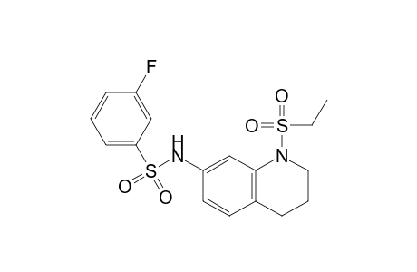 N-(1-(Ethylsulfonyl)-1,2,3,4-tetrahydroquinolin-7-yl)-3-fluorobenzenesulfonamide