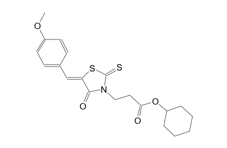 3-thiazolidinepropanoic acid, 5-[(4-methoxyphenyl)methylene]-4-oxo-2-thioxo-, cyclohexyl ester, (5Z)-