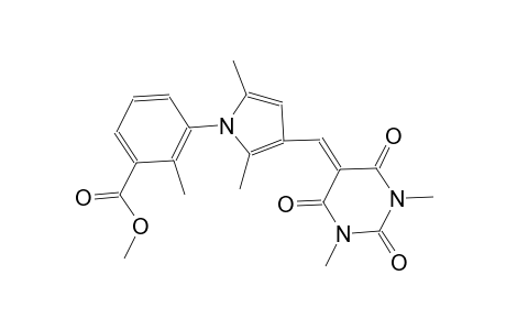 methyl 3-{3-[(1,3-dimethyl-2,4,6-trioxotetrahydro-5(2H)-pyrimidinylidene)methyl]-2,5-dimethyl-1H-pyrrol-1-yl}-2-methylbenzoate