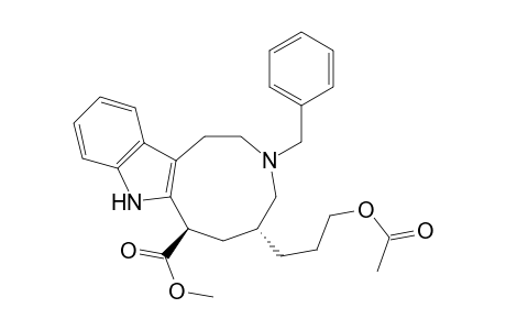 Azonino[5,4-b]indole-7-carboxylic acid, 5-[3-(acetyloxy)propyl]-1,2,3,4,5,6,7,8-octahydro-3-(phenylmethyl)-, methyl ester, (5R*,7R*)-(.+-.)-