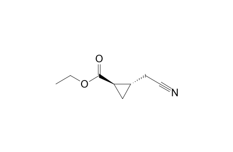 Cyclopropanecarboxylic acid, 2-(cyanomethyl)-, ethyl ester, trans-
