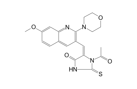 4-imidazolidinone, 1-acetyl-5-[[7-methoxy-2-(4-morpholinyl)-3-quinolinyl]methylene]-2-thioxo-, (5E)-