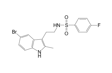 N-[2-(5-bromanyl-2-methyl-1H-indol-3-yl)ethyl]-4-fluoranyl-benzenesulfonamide