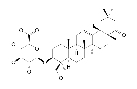 CLOVERSAPONIN-I-METHYLESTER;3-O-BETA-D-GLUCURONOPYRANOSYL-SOYASAPOGENOL-E-METHYLESTER