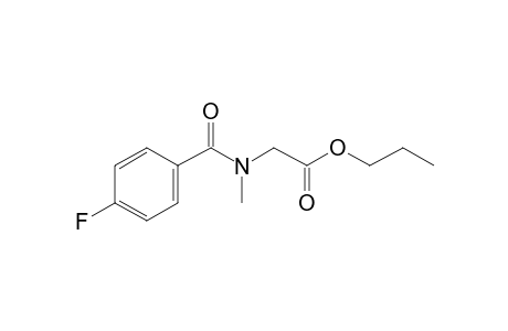 Sarcosine, N-(4-fluorobenzoyl)-, propyl ester