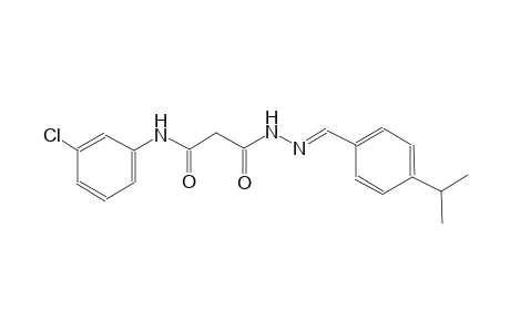 beta-alanine, N-(3-chlorophenyl)-3-oxo-, 2-[(E)-[4-(1-methylethyl)phenyl]methylidene]hydrazide