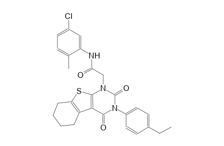 N-(5-chloro-2-methylphenyl)-2-(3-(4-ethylphenyl)-2,4-dioxo-3,4,5,6,7,8-hexahydro[1]benzothieno[2,3-d]pyrimidin-1(2H)-yl)acetamide