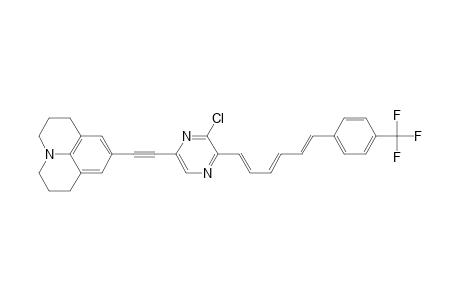 (1E,3E,5E)-2-chloro-6-[2-(9-julolidinyl)ethynyl]-3-[6-(p-trifluoromethylphenyl)-hexa-1,3,5-trienyl]pyrazine