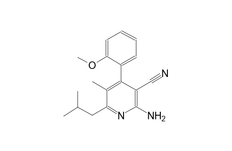 2-amino-6-isobutyl-4-(2-methoxyphenyl)-5-methylnicotinonitrile