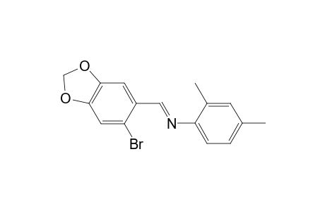 Benzenamine, N-[(6-bromo-1,3-benzodioxol-5-yl)methylidene]-2,4-dimethyl-