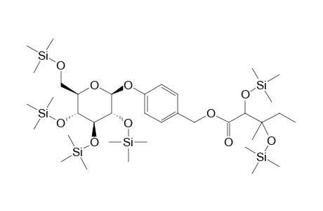 Pentonic acid, 4,5-dideoxy-3-C-methyl-, [4-(.beta.-D-glucopyranosyloxy)phenyl]methyl ester, 6tms