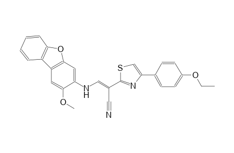 (2E)-2-[4-(4-ethoxyphenyl)-1,3-thiazol-2-yl]-3-[(2-methoxydibenzo[b,d]furan-3-yl)amino]-2-propenenitrile