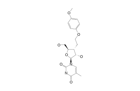 3'-DEOXY-3'-C-(2''-HYDROXYETHYL)-2''-O-PARA-METHOXYPHENYL-(BETA-D-RIBOFURANOSYL)-THYMINE