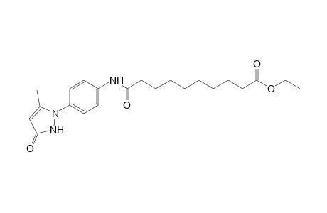 9-{[p-(3-methyl-5-oxo-3-pyrazolin-2-yl)phenyl[carbamoyl}nonanoic acid, ethyl ester