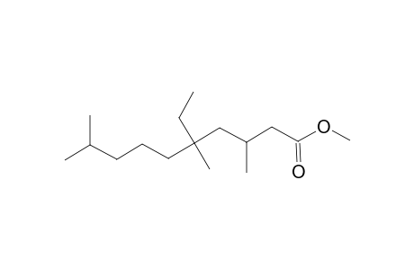 Decanoic acid, 5-ethyl-3,5,9-trimethyl-, methyl ester