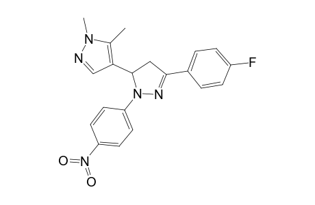 4-[5-(4-fluorophenyl)-2-(4-nitrophenyl)-2-pyrazolin-3-yl]-1,5-dimethyl-pyrazole